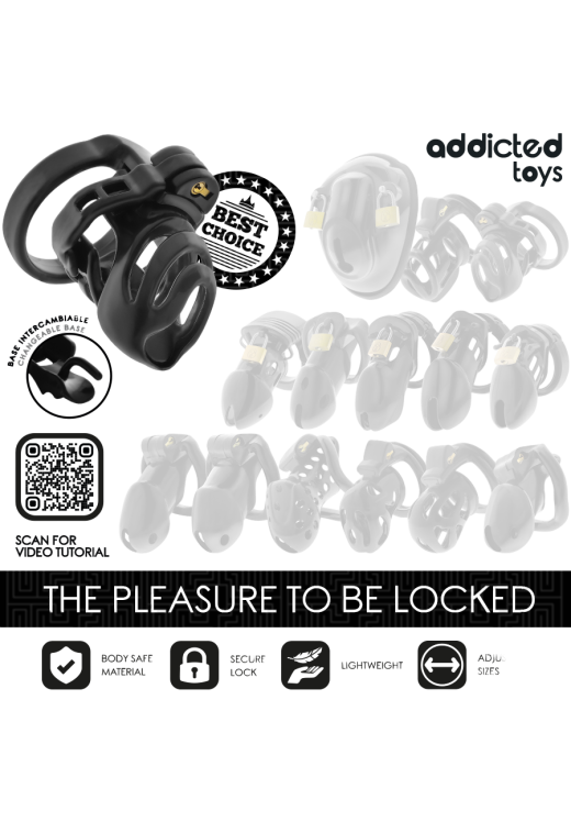 Κλουβί πέους από abs σε μαύρο χρώμα