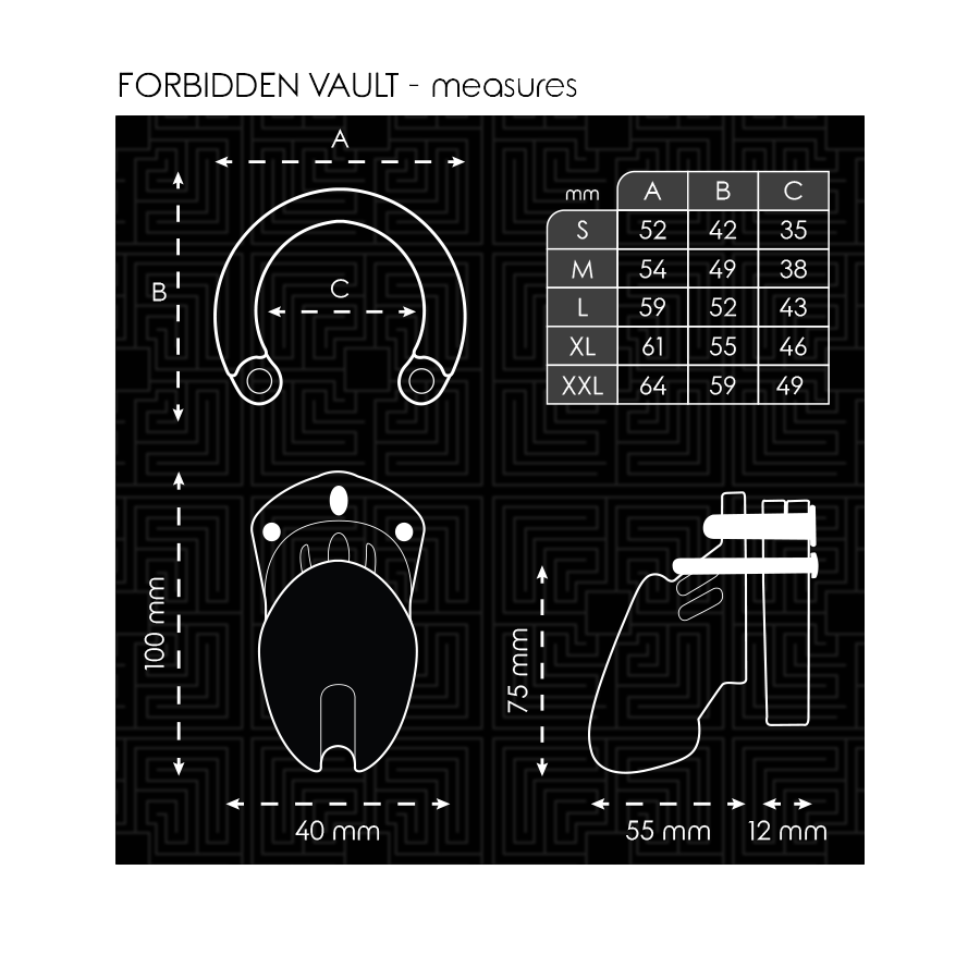 Κλουβί πέους από abs σε μαύρο χρώμα