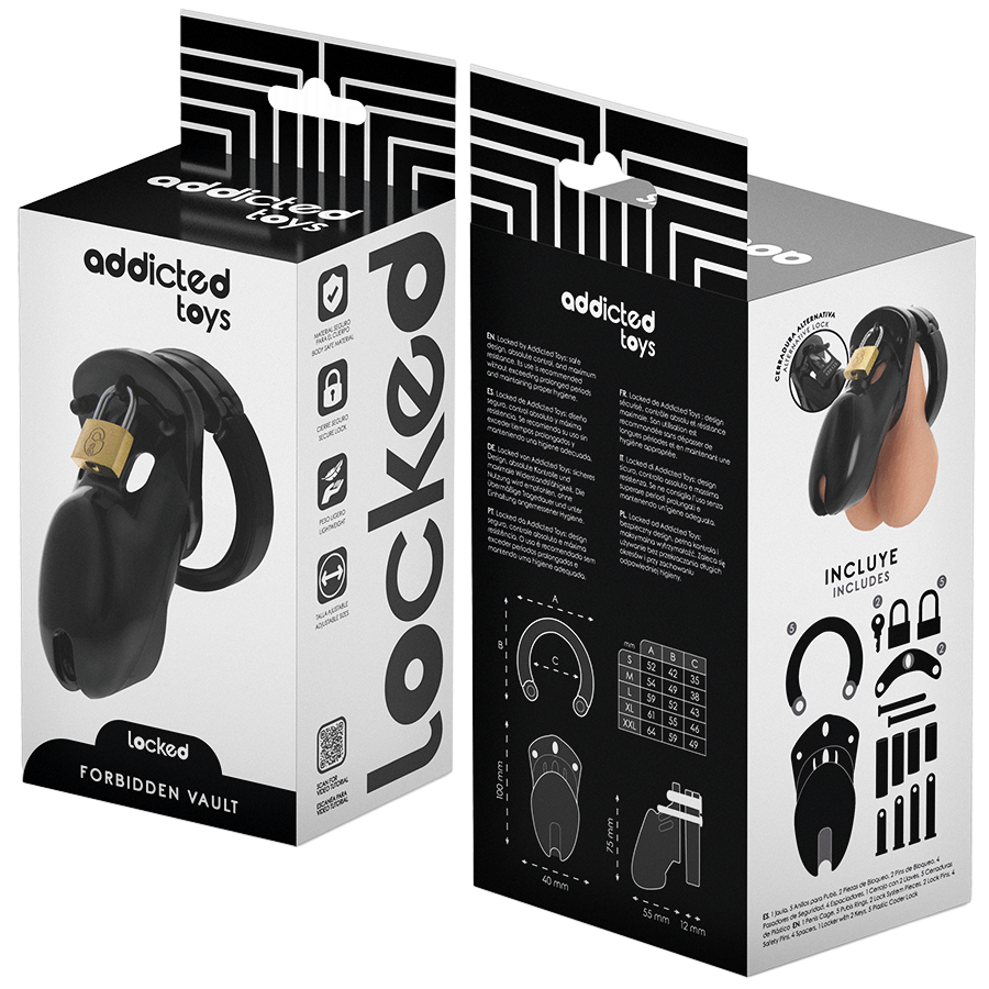 Κλουβί πέους από abs σε μαύρο χρώμα