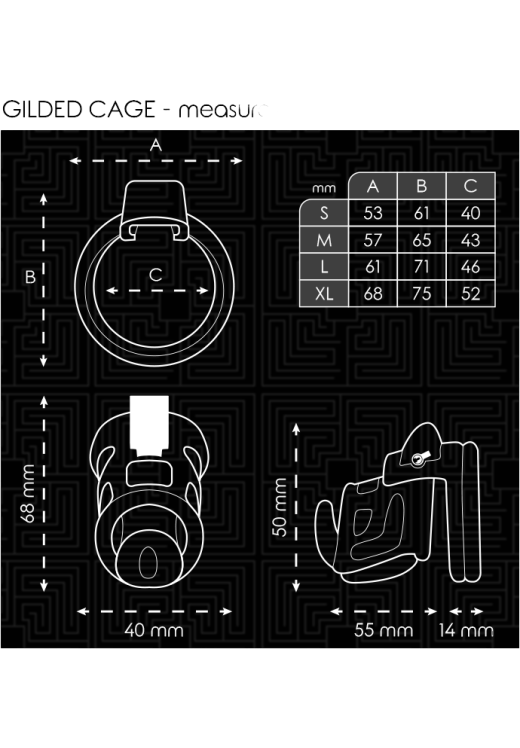 Κλουβί πέους από abs σε μαύρο χρώμα