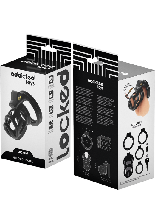 Κλουβί πέους από abs σε μαύρο χρώμα