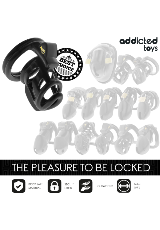 Κλουβί πέους από abs σε μαύρο χρώμα