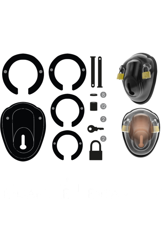 Κλουβί πέους από abs σε μαύρο χρώμα