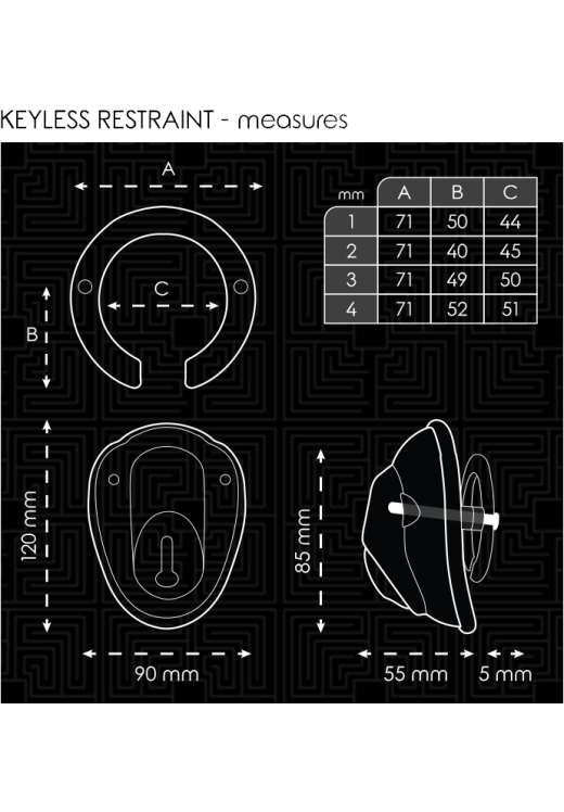 Κλουβί πέους από abs σε μαύρο χρώμα