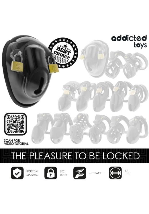 Κλουβί πέους από abs σε μαύρο χρώμα