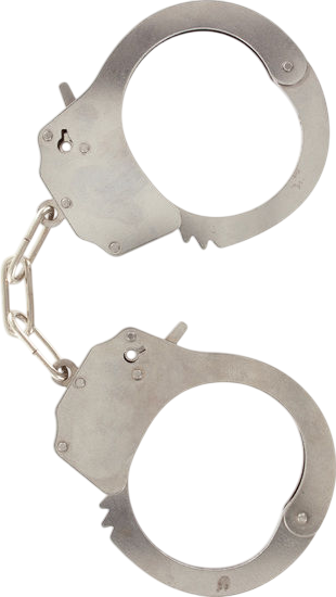 Μεταλλικές χειροπέδες σε ασημί χρώμα