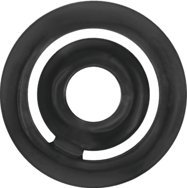 Διπλό δαχτυλίδι πέους από σιλικόνη σε μαύρο χρώμα