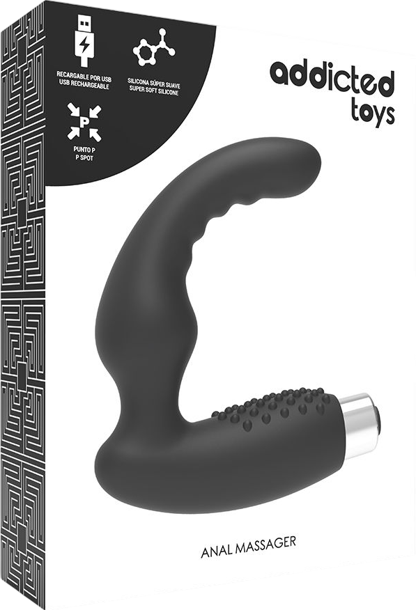 Πρωκτικός δονητής από σιλικόνη σε μαύρο χρώμα, μήκους 11 εκ.