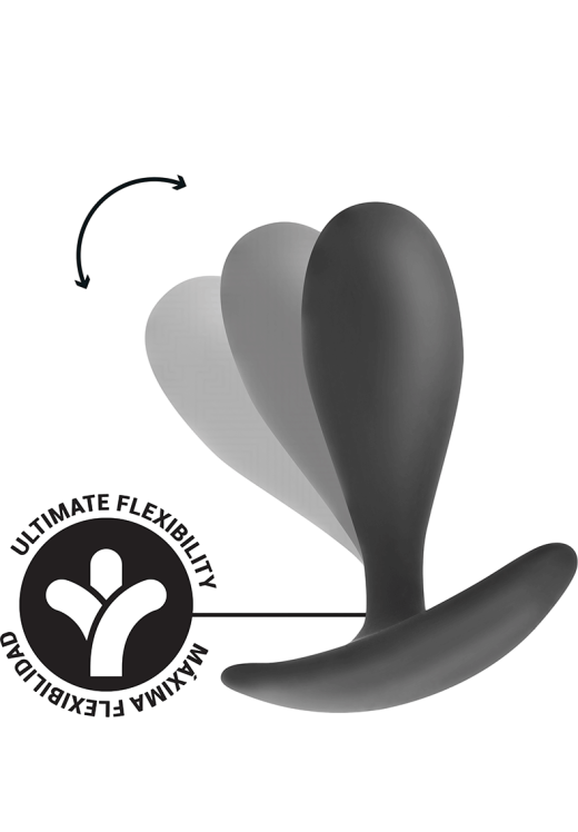 Σετ πρωκτικές σφήνες από σιλικόνη σε μαύρο χρώμα