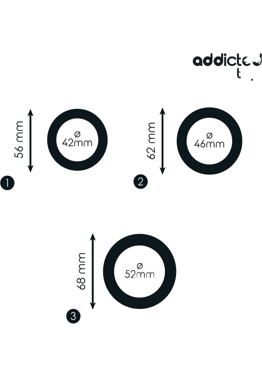 Σετ δαχτυλίδια πέους από σιλικόνη σε μαύρο χρώμα