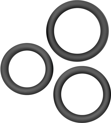 Σετ δαχτυλίδια πέους από σιλικόνη σε μαύρο χρώμα