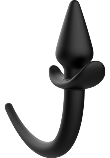 Addicted Toys Tail Butt Plug Silicone 7 cm Σφήνα με ουρά από σιλικόνη σε μαύρο χρώμα, μέγιστης διαμέτρου 3,5 εκ.