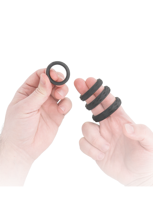 Σετ δαχτυλίδια πέους από σιλικόνη