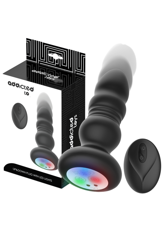 Δονούμενη σφήνα από σιλικόνη σε μαύρο χρώμα, μήκους 11,9 εκ. και μέγιστης διαμέτρου 3,7 εκ. με τηλεχειριζόμενο χειρισμό