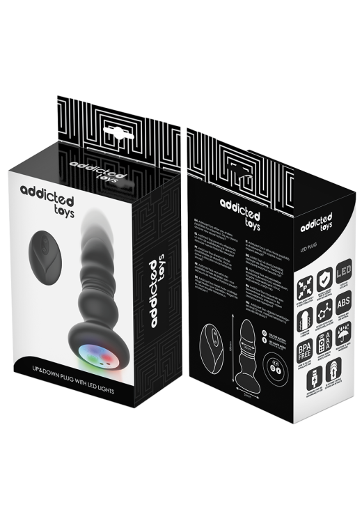 Δονούμενη σφήνα από σιλικόνη σε μαύρο χρώμα, μήκους 11,9 εκ. και μέγιστης διαμέτρου 3,7 εκ. με τηλεχειριζόμενο χειρισμό