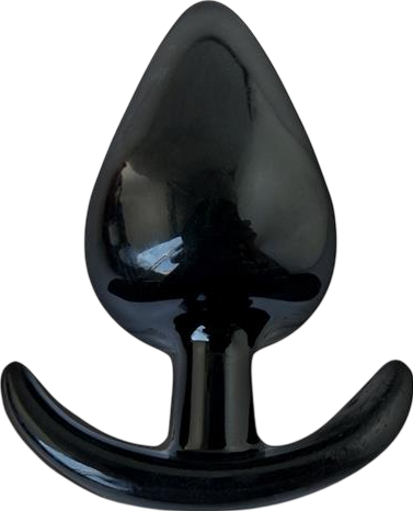 Πρωκτική σφήνα από σιλικόνη σε μαύρο χρώμα, μήκους 6,8 εκ. και μέγιστης διαμέτρου 3,5 εκ.