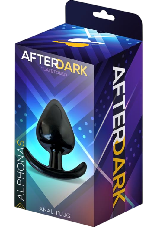 Πρωκτική σφήνα από σιλικόνη σε μαύρο χρώμα, μήκους 6,8 εκ. και μέγιστης διαμέτρου 3,5 εκ.