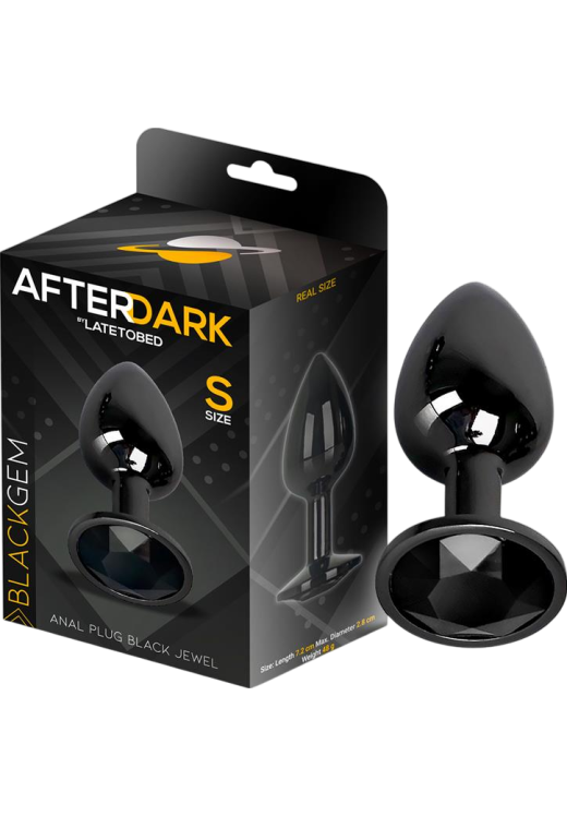 Σφήνα με κόσμημα από αλουμίνιο σε μαύρο χρώμα, μήκους 7,2 εκ. και μέγιστης διαμέτρου 2,8 εκ.