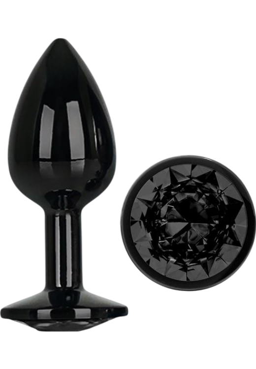 Σφήνα με κόσμημα από αλουμίνιο σε μαύρο χρώμα, μήκους 7,2 εκ. και μέγιστης διαμέτρου 2,8 εκ.