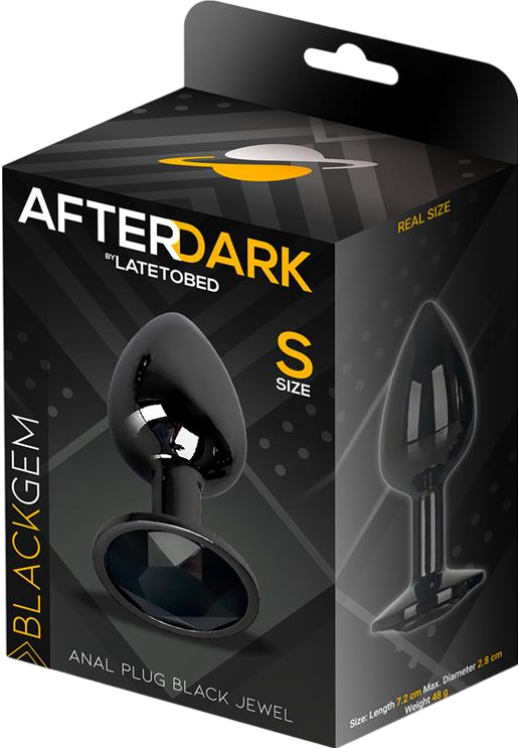 Σφήνα με κόσμημα από αλουμίνιο σε μαύρο χρώμα, μήκους 7,2 εκ. και μέγιστης διαμέτρου 2,8 εκ.