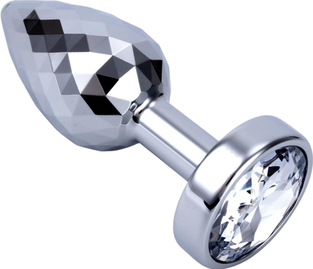 Σφήνα με κόσμημα από αλουμίνιο σε ασημί χρώμα, μήκους 7 εκ. και μέγιστης διαμέτρου 2,7 εκ.