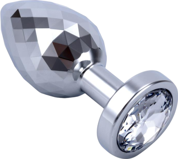 Σφήνα με κόσμημα από αλουμίνιο σε ασημί χρώμα, μήκους 8,2 εκ. και μέγιστης διαμέτρου 3,3 εκ.