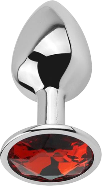 Σφήνα με κόσμημα από αλουμίνιο σε κόκκινο χρώμα, μήκους 7 εκ. και μέγιστης διαμέτρου 2,8 εκ.