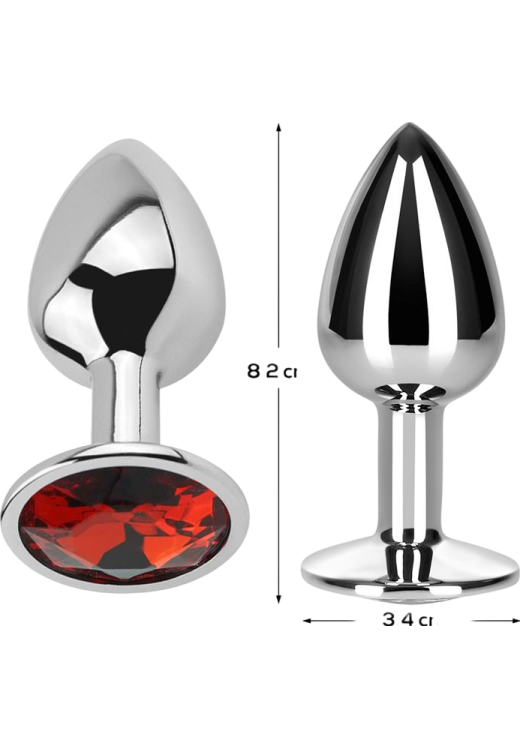 Σφήνα με κόσμημα από αλουμίνιο σε ασημί χρώμα, μήκους 8,2 εκ. και μέγιστης διαμέτρου 3,4 εκ.