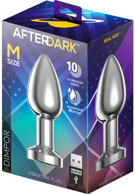 Δονούμενη σφήνα από αλουμίνιο σε ασημί χρώμα, μήκους 8,7 εκ, και μέγιστης διαμέτρου 3,3 εκ,