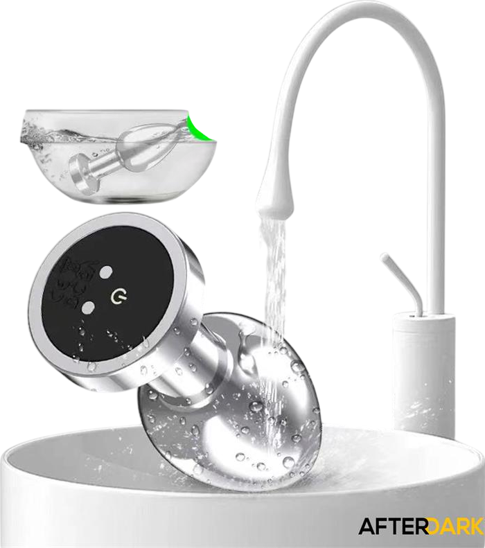 Δονούμενη σφήνα από αλουμίνιο σε ασημί χρώμα, μήκους 8,7 εκ, και μέγιστης διαμέτρου 3,3 εκ,