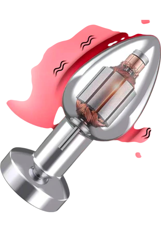 Δονούμενη σφήνα από αλουμίνιο σε ασημί χρώμα, μήκους 8,7 εκ, και μέγιστης διαμέτρου 3,3 εκ,