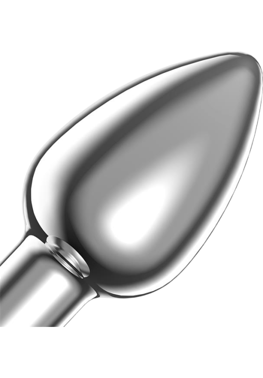 Δονούμενη σφήνα από αλουμίνιο σε ασημί χρώμα, μήκους 7,6 εκ. και μέγιστης διαμέτρου 2,8 εκ.