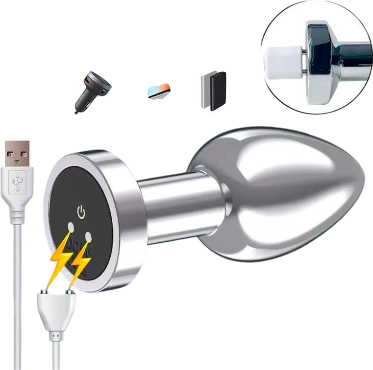 Δονούμενη σφήνα από αλουμίνιο σε ασημί χρώμα, μήκους 7,6 εκ. και μέγιστης διαμέτρου 2,8 εκ.