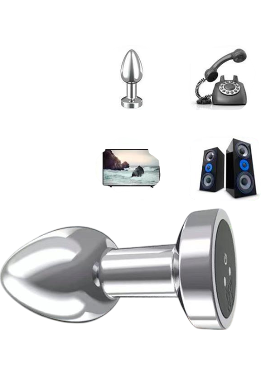 Δονούμενη σφήνα από αλουμίνιο σε ασημί χρώμα, μήκους 7,6 εκ. και μέγιστης διαμέτρου 2,8 εκ.