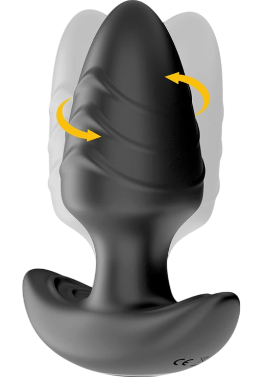 Δονούμενη σφήνα από σιλικόνη σε μαύρο χρώμα, μήκους 9,9 εκ. και μέγιστης διαμέτρου 3,7 εκ. με τηλεχειριζόμενο χειρισμό