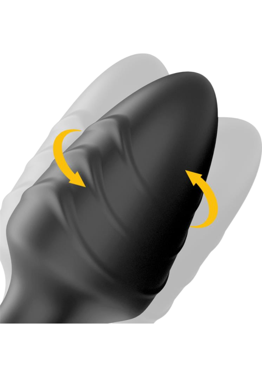 Δονούμενη σφήνα από σιλικόνη σε μαύρο χρώμα, μήκους 9,9 εκ. και μέγιστης διαμέτρου 3,7 εκ. με τηλεχειριζόμενο χειρισμό