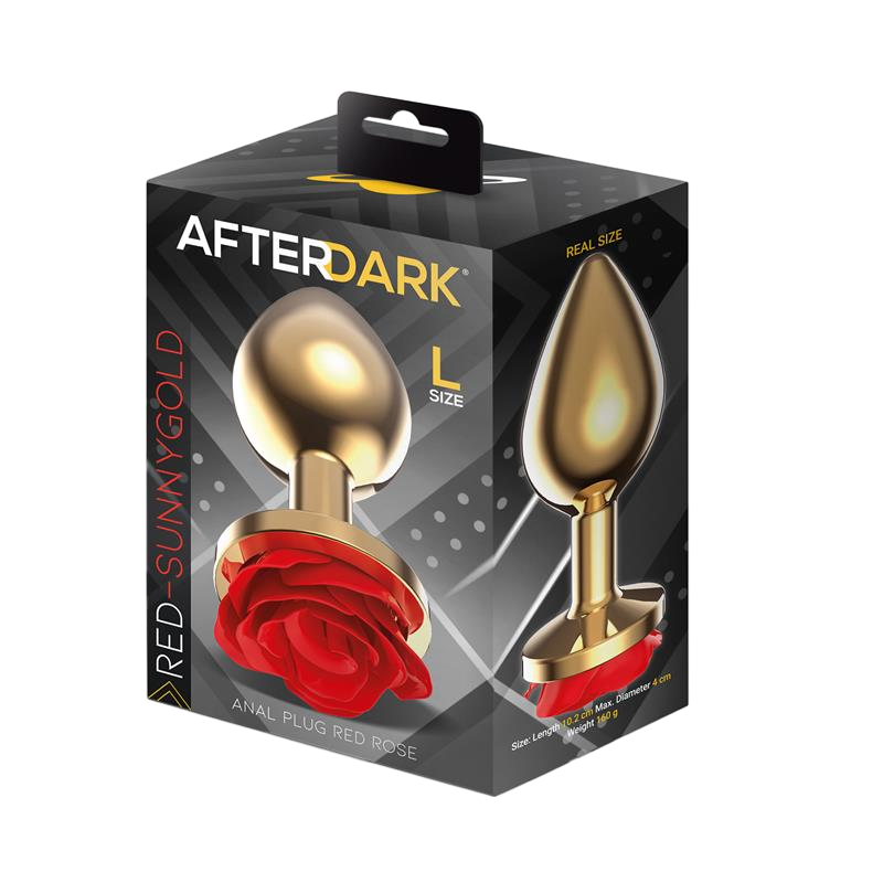 Πρωκτική σφήνα από αλουμίνιο σε κόκκινο χρώμα, μήκους 10,2 εκ. και μέγιστης διαμέτρου 4 εκ.