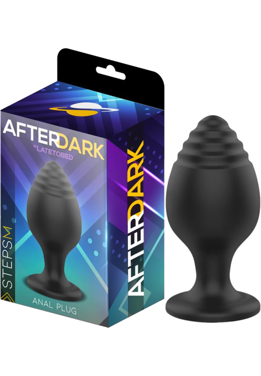 Πρωκτική σφήνα από σιλικόνη σε μαύρο χρώμα, μήκους 7,2 εκ. και μέγιστης διαμέτρου 3,5 εκ.