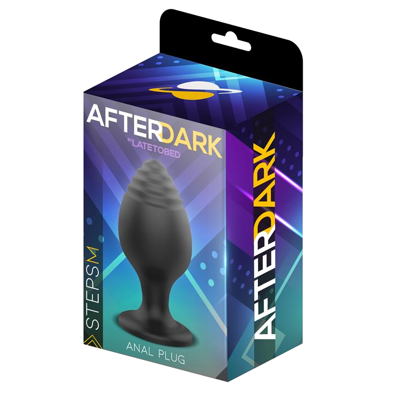 Πρωκτική σφήνα από σιλικόνη σε μαύρο χρώμα, μήκους 7,2 εκ. και μέγιστης διαμέτρου 3,5 εκ.