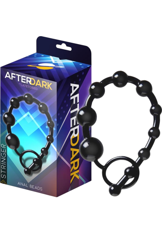 Πρωκτικές μπίλιες από σιλικόνη σε μαύρο χρώμα, μήκους 30 εκ.