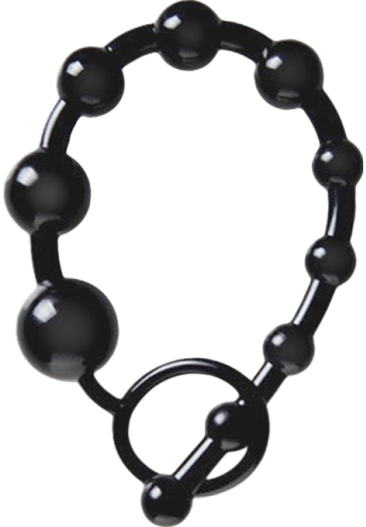 Πρωκτικές μπίλιες από σιλικόνη σε μαύρο χρώμα, μήκους 30 εκ.