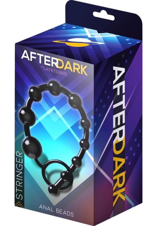 Πρωκτικές μπίλιες από σιλικόνη σε μαύρο χρώμα, μήκους 30 εκ.