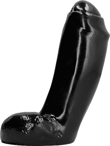 Ομοίωμα πέους από tpe σε μαύρο χρώμα, μήκους 18 εκ. και μέγιστης διαμέτρου 8 εκ. (βάση)