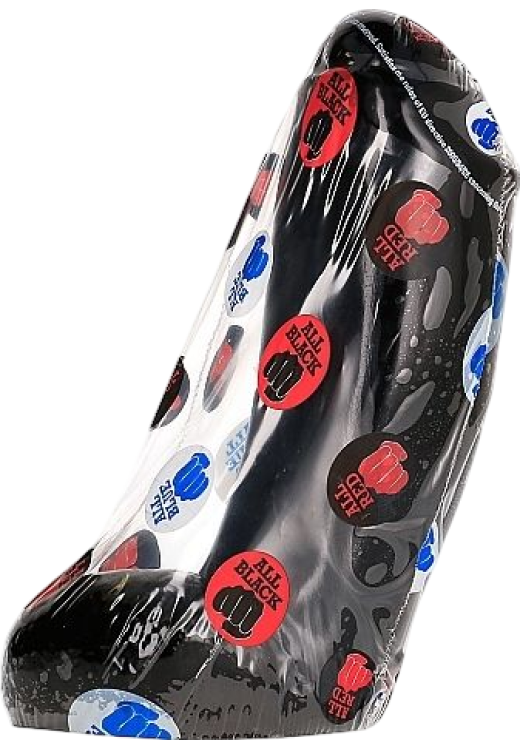 Ομοίωμα πέους από tpe σε μαύρο χρώμα, μήκους 18 εκ. και μέγιστης διαμέτρου 8 εκ. (βάση)