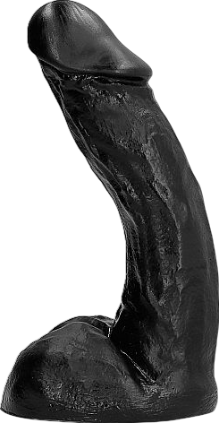 Ομοίωμα πέους από tpe σε μαύρο χρώμα, μήκους 23 εκ. και μέγιστης διαμέτρου 5 εκ.