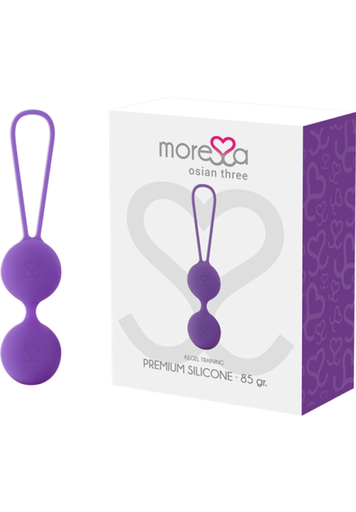 Kegel μπάλες από σιλικόνη σε μοβ χρώμα, μέγιστης διαμέτρου 3,4 εκ.