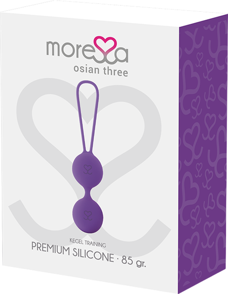 Kegel μπάλες από σιλικόνη σε μοβ χρώμα, μέγιστης διαμέτρου 3,4 εκ.