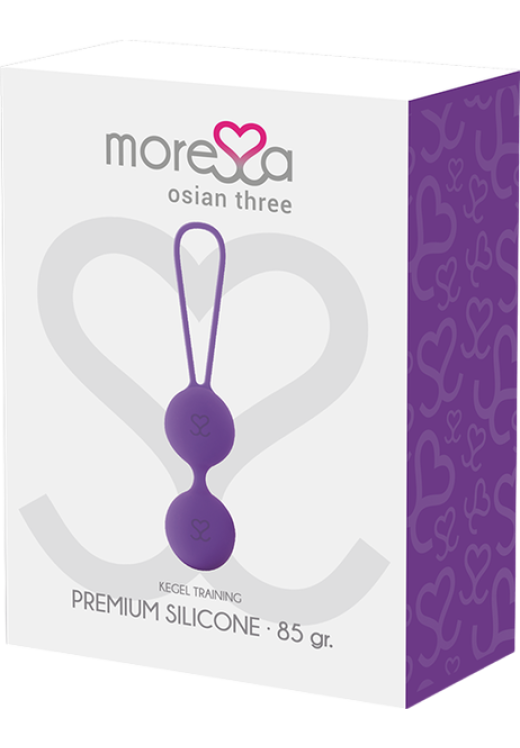 Kegel μπάλες από σιλικόνη σε μοβ χρώμα, μέγιστης διαμέτρου 3,4 εκ.