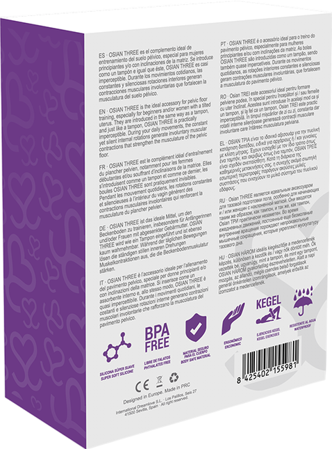 Kegel μπάλες από σιλικόνη σε μοβ χρώμα, μέγιστης διαμέτρου 3,4 εκ.