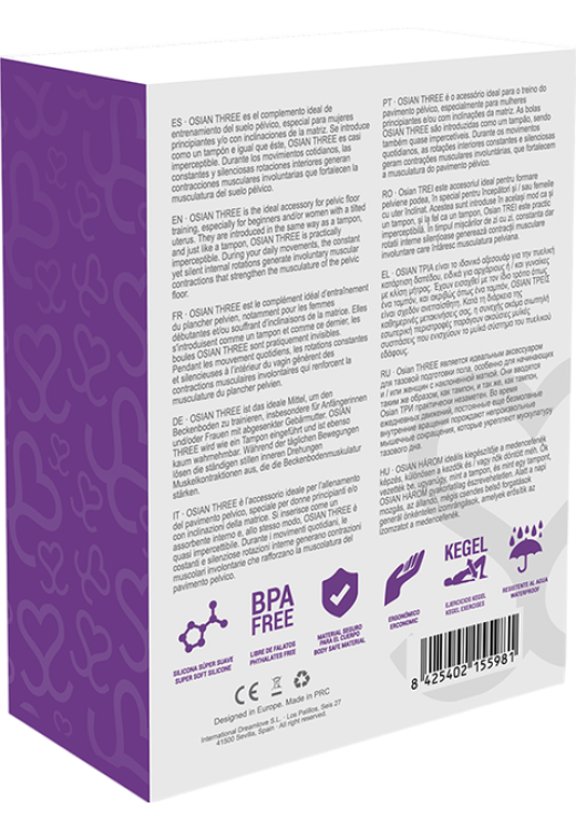 Kegel μπάλες από σιλικόνη σε μοβ χρώμα, μέγιστης διαμέτρου 3,4 εκ.